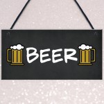 Beer Sign Hanging Home Bar Man Cave Pub Garage Sign Beer Gift