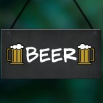 Beer Sign Hanging Home Bar Man Cave Pub Garage Sign Beer Gift