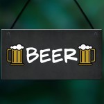 Beer Sign Hanging Home Bar Man Cave Pub Garage Sign Beer Gift