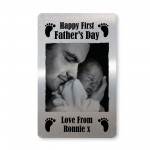 Personalised 1st Fathers Day Gift For Dad Photo Wallet Card