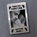Personalised 1st Fathers Day Gift For Dad Photo Wallet Card