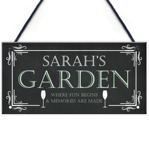 Garden Hanging Personalised Sign For Home Garden Shed Signs