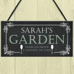 Garden Hanging Personalised Sign For Home Garden Shed Signs