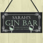 Personalised Gin Bar Home Bar Garden Signs Novelty Gin Gifts