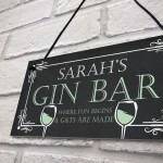 Personalised Gin Bar Home Bar Garden Signs Novelty Gin Gifts