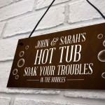 Personalised Novelty Hot Tub Signs For Garden Hanging Garden