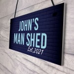 PERSONALISED Garden Shed Man Cave Sign Birthday Fathers Day