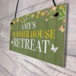 Summer House Personalised Home Sign Gifts Hanging Garden Sign