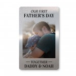 First Fathers Day Gift Personalised Photo Wallet Card Insert