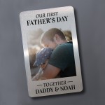 First Fathers Day Gift Personalised Photo Wallet Card Insert