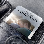 First Fathers Day Gift Personalised Photo Wallet Card Insert