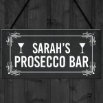 Personalised Prosecco Bar Sign Hanging Door Sign Home Bar Plaque