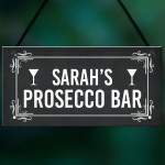 Personalised Prosecco Bar Sign Hanging Door Sign Home Bar Plaque