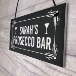 Personalised Prosecco Bar Sign Hanging Door Sign Home Bar Plaque