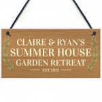 Summer House Garden Shed PERSONALISED Hanging Garden Sign