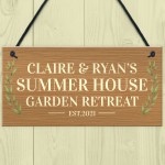 Summer House Garden Shed PERSONALISED Hanging Garden Sign