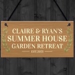 Summer House Garden Shed PERSONALISED Hanging Garden Sign