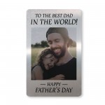 Best Dad In The World Personalised Photo Wallet Card Insert