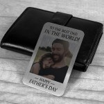 Best Dad In The World Personalised Photo Wallet Card Insert