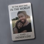 Best Dad In The World Personalised Photo Wallet Card Insert