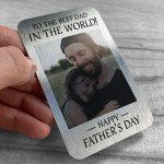 Best Dad In The World Personalised Photo Wallet Card Insert