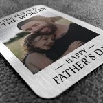 Best Dad In The World Personalised Photo Wallet Card Insert