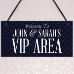 VIP AREA Sign Personalised Hanging Garden Home Bar Pub Sign