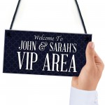 VIP AREA Sign Personalised Hanging Garden Home Bar Pub Sign