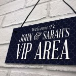 VIP AREA Sign Personalised Hanging Garden Home Bar Pub Sign