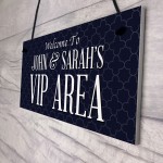 VIP AREA Sign Personalised Hanging Garden Home Bar Pub Sign