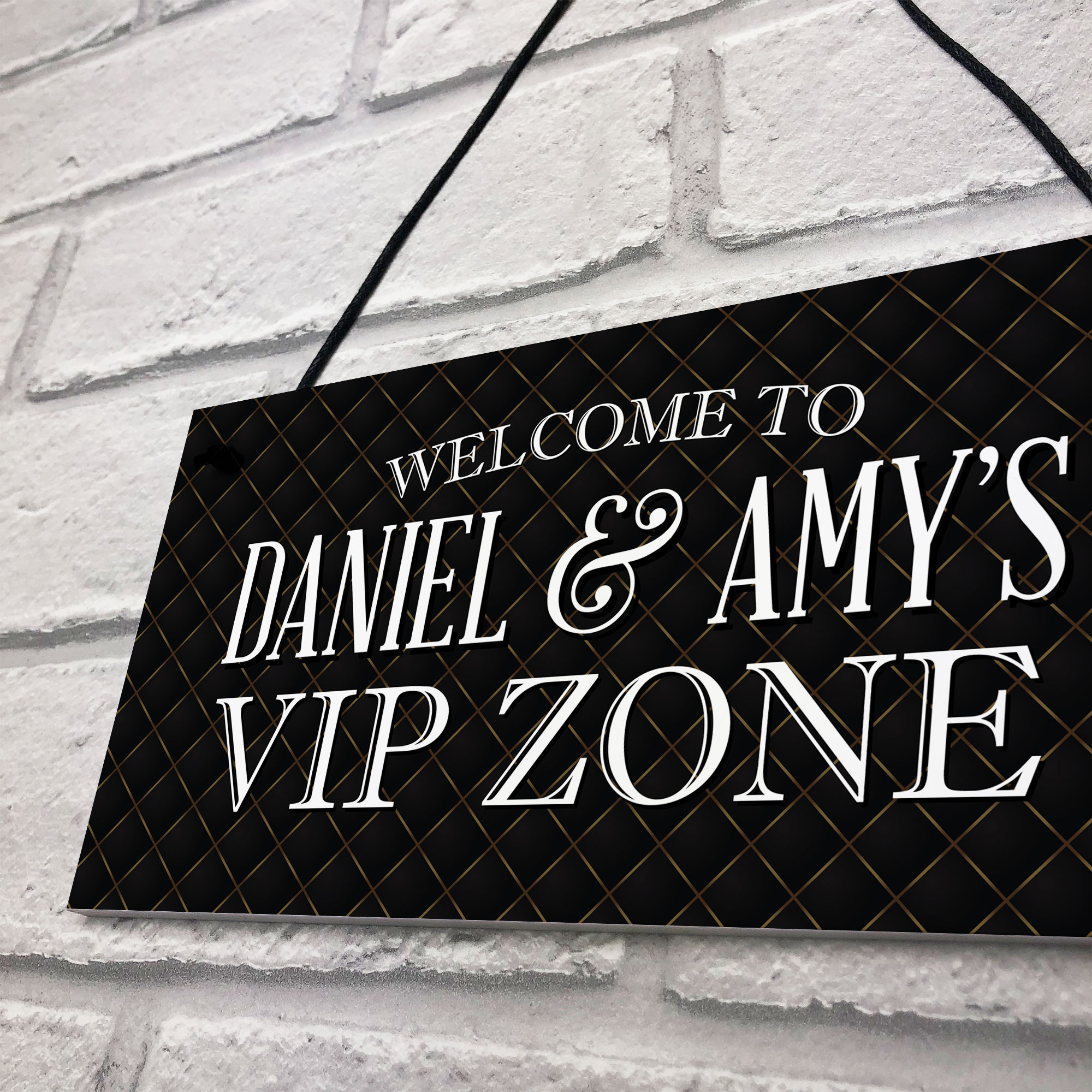Pub Vip Sign VIP ZONE Sign Personalised Hanging Garden Home Bar Pub Sign
