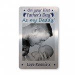 First Fathers Day Gift Wallet Card Personalised Photo Dad Baby