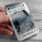 First Fathers Day Gift Wallet Card Personalised Photo Dad Baby