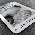 First Fathers Day Gift Wallet Card Personalised Photo Dad Baby