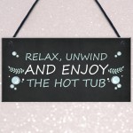 Hanging Hot Tub Sign For Garden Novelty Garden Wall Sign Gifts