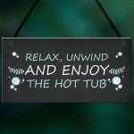 Hanging Hot Tub Sign For Garden Novelty Garden Wall Sign Gifts