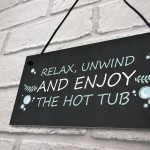 Hanging Hot Tub Sign For Garden Novelty Garden Wall Sign Gifts