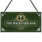 Backyard Bar Hanging Welcome Garden Sign Home Bar Beer Garden