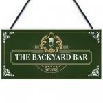 Backyard Bar Hanging Welcome Garden Sign Home Bar Beer Garden