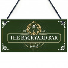 Backyard Bar Hanging Welcome Garden Sign Home Bar Beer Garden