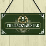 Backyard Bar Hanging Welcome Garden Sign Home Bar Beer Garden