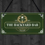 Backyard Bar Hanging Welcome Garden Sign Home Bar Beer Garden