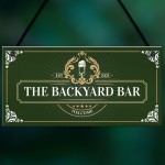 Backyard Bar Hanging Welcome Garden Sign Home Bar Beer Garden