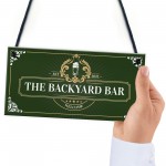 Backyard Bar Hanging Welcome Garden Sign Home Bar Beer Garden