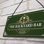 Backyard Bar Hanging Welcome Garden Sign Home Bar Beer Garden