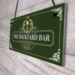 Backyard Bar Hanging Welcome Garden Sign Home Bar Beer Garden