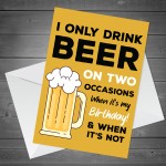 Beer Birthday Card Funny Birthday Card For Him Dad Brother