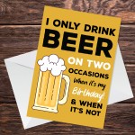 Beer Birthday Card Funny Birthday Card For Him Dad Brother