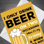 Beer Birthday Card Funny Birthday Card For Him Dad Brother