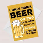 Beer Birthday Card Funny Birthday Card For Him Dad Brother